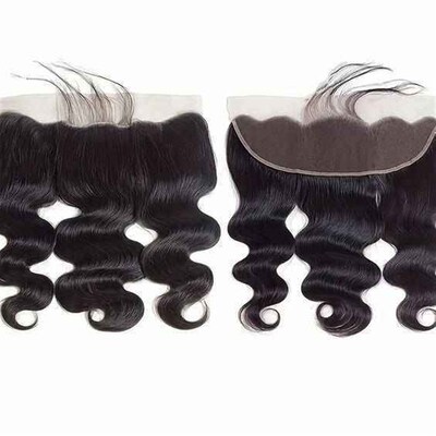 10A Full handmade human hair 13*4 Lace frontal lace closure