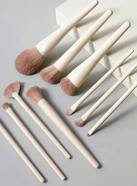 10PCs Makeup Brushes with Foundation Blush Eyeshadow