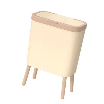 Standing Trash Can Waste Bin with Press Open Lid Garbage