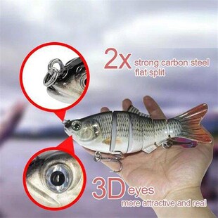 1~10PCS Mini Fishing Lure 6 Segments Jointed Bait 6CM/4.7G