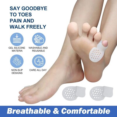 Pexmen 2Pcs Tailors Bunion Pads Soft Gel Bunionette Cushion