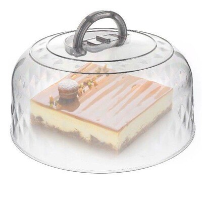1pc Medium Transparent Grey Food Preservation Cover