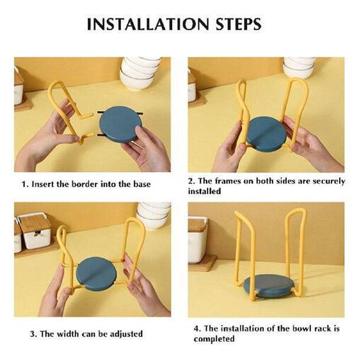 Retractable Tableware Storage Rack Rustproof Bowl Organizer
