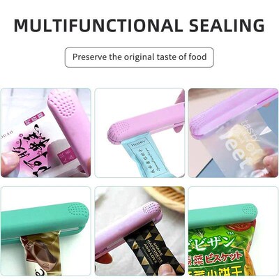 Mini Plastic Bag Sealer Machine Storage Bag Clip Vacuum Seal