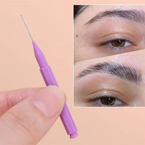 10pcs/Bag Disposable Eyebrow Mini Brush and Brow Lift Tool