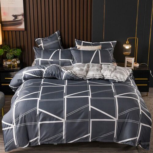 Brushed Solid Simple Style Four-piece Set With Aloe Vera Qui