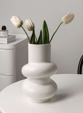 Behanmei Special-shaped Ceramic Vase Hydroponic White Home M
