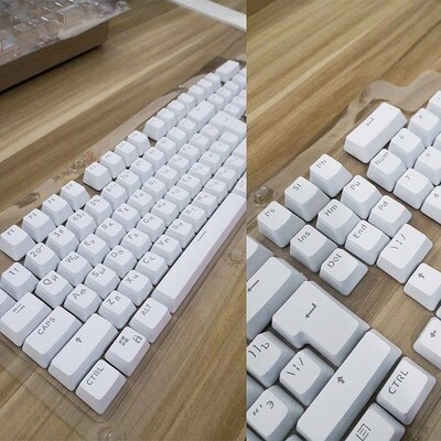 104 Keycaps Russian Translucent Backlight Keycaps