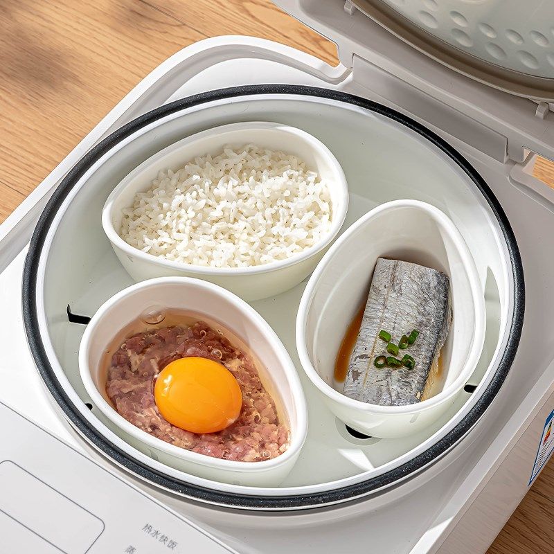 电饭煲蒸盒高温蒸盘迷你碗陶瓷蒸格蒸菜碗扇形蒸盒陶瓷蒸盘蒸碗