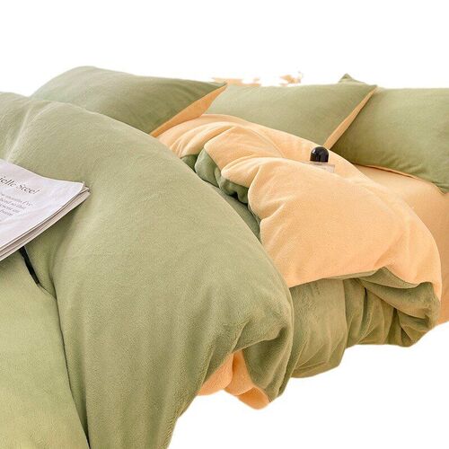 Double-sided Thickened Four-piece ral Fleece Bedding Fleece-