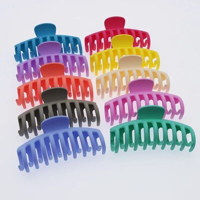 New Solid Color Large Claw Clip Crab Barrette for Women Girl