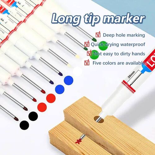 1pcs 20MM Red/Black/Blue/White/Green Ink Long Head Markers B