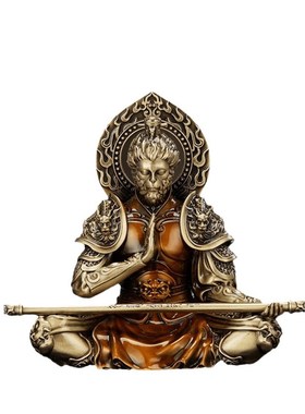 黑神话悟空摆件斗战胜佛孙悟空汽车中控台车内饰品车载黄铜摆件