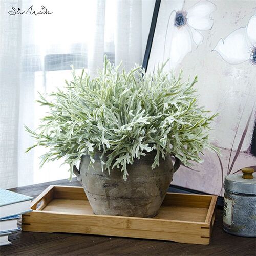 SunMade Ins Antlers Leaf Simulation Fern Plant Accessories