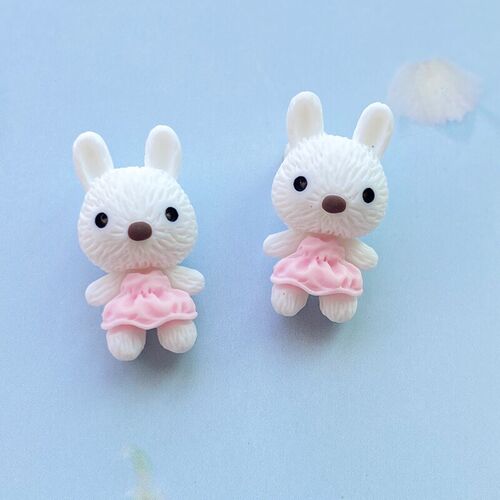20Pcs  Mixed Mini Cute Cartoon Animals Flat Back Resin Caboc