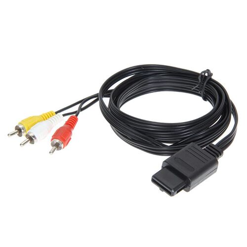1.8m 6FT AV TV RCA Game Video Cable for Nintendo NGC/N64/SF