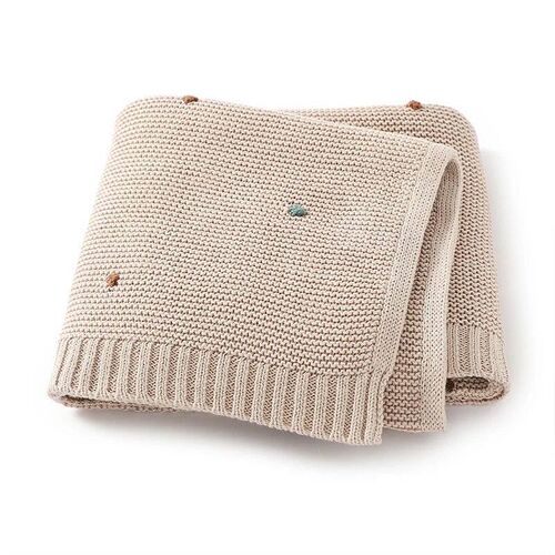 Baby Blanket Cotton Knit Newborn Girl Boy Crib Quilt Bedding