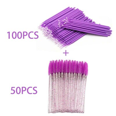 MEISHENJIE 150Pcs Cotton Swab  Brushes Eyelash Mascara