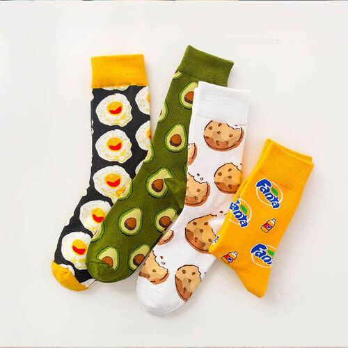 Funny Cotton Socks Women Tube Happy Sock Tide Cotton Long Sn