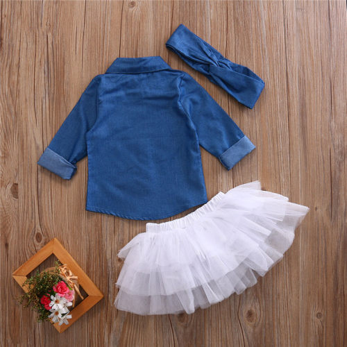 Baby Girl Summer Clothing Sets Baby Girls Clothes Denim Shir