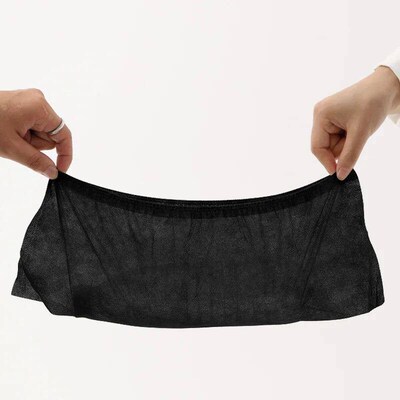 100Pack Disposable Shoe vers Black Non Slip Boot Booties ver