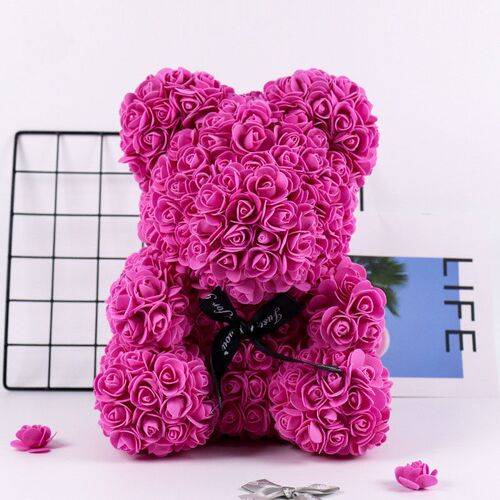 20cm Immortal Rose Bear New Year Gift for Girlfriend Valenti