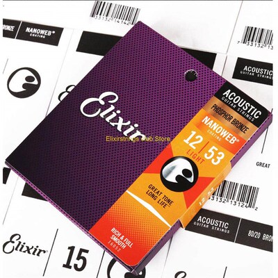 Elixir Electric Guitar Strings Acoustic Coating Rope 80/20 P