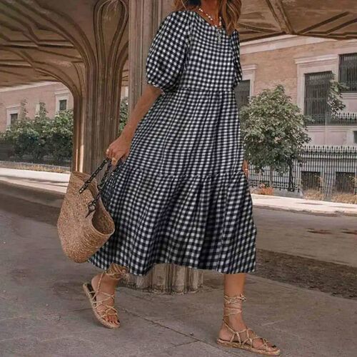 M XXXL Oversized Long Dress for Women 2024 Summer Short