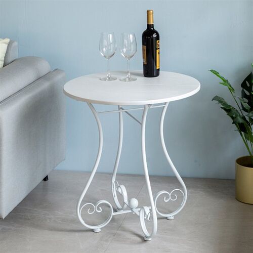 European iron small round table sofa side table