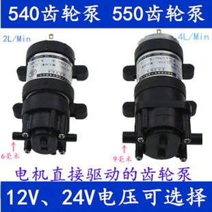 540齿轮泵12V自吸泵耐高温化工泵循环抽油水泵24V微型高压叶轮泵