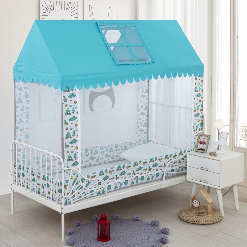儿童床蚊帐拼接床幼儿床婴童蚊帐不锈钢支架全底防摔帐篷游戏屋,床上用品,蚊帐,淘宝优惠券,粉丝福利购,淘宝优惠卷