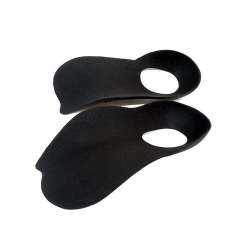 Flatfoot correction insoles for X/O shaped legs, half-heel p