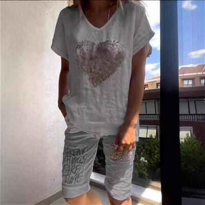 and suit decoration fashion loose sequins linen women love