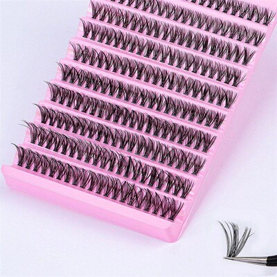 DIY Eyelash Extension Kit 200pcs Individual Lashes Cluster