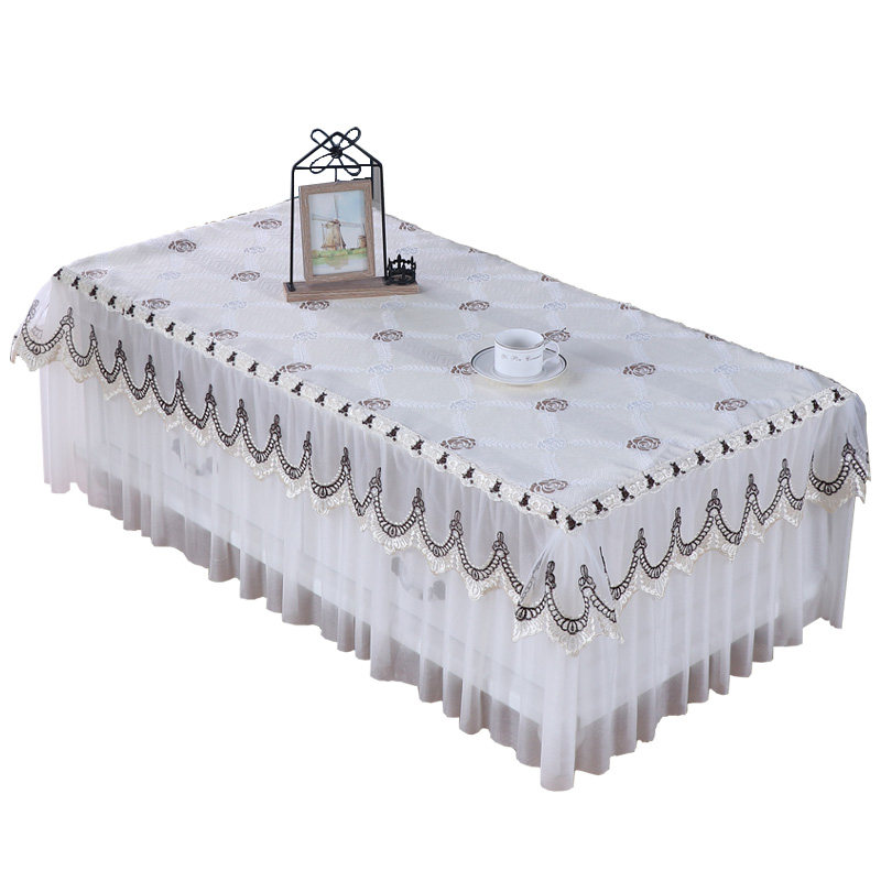 布艺茶几桌布罩全包长方形茶几蕾丝盖布客厅家用餐桌垫台布盖巾,居家布艺,桌布,淘宝优惠券,粉丝福利购,淘宝优惠卷