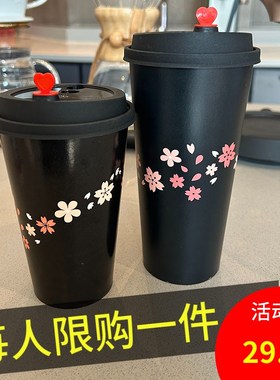 加厚黑色乌龙茶纸杯商用一次性奶茶杯桃花0热饮咖啡杯商用定制