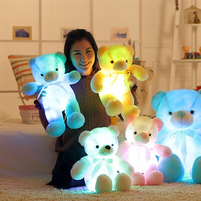 32-50cm Luminous Creative Light Up LED Teddy Bear Stuffed An