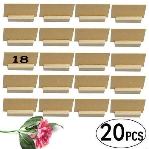 E06A 20pcs Natural Name Memo Clips Photo Holder Business