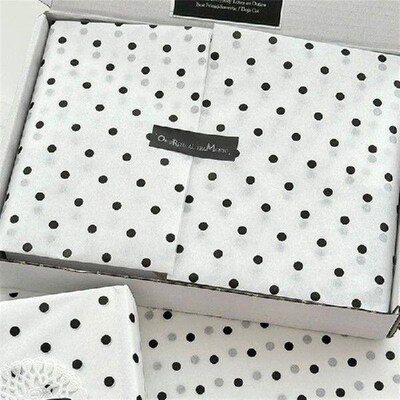 10 Sheets Black Polka Dot Sydney Paper Hand-Kneaded Paper