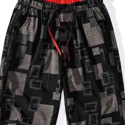 Rehhagel Large Size Mens Summer Loose Casual teny Bran Geom