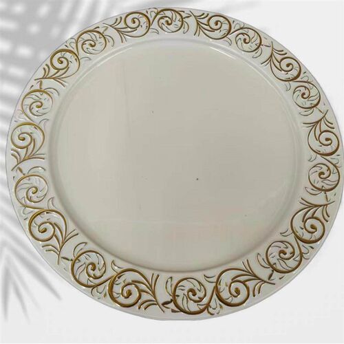 Vintage Carved PET Tray, Luxury High-End Platter for Dried F