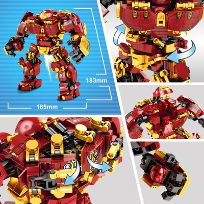 Superheroes Avengers Iron Man Hulkbuster Steel Mecha Action