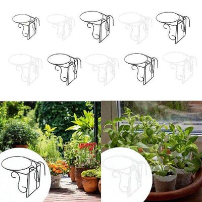Railing Flower Pot Holder Versatile Fence Shelf Container