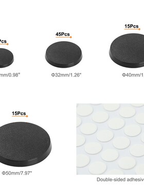 120pcs Various Size Round Model Bases 25mm 32mm 40mm 50mm fo