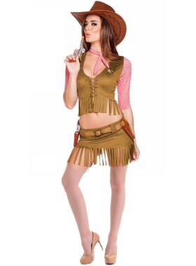 Dance Costume for Women Western Cowboy Halloween Pirate Styl