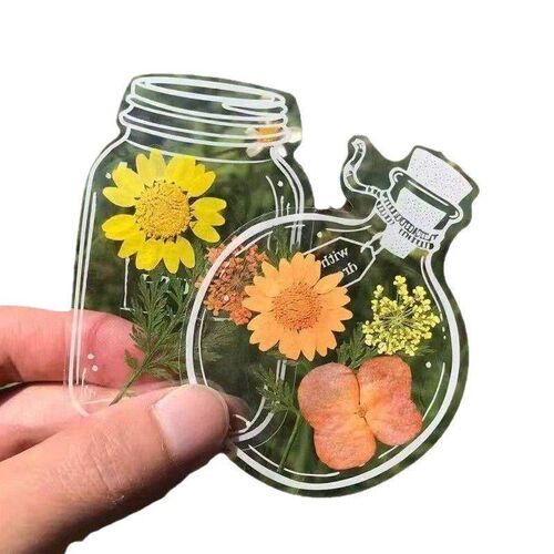 DIY Materials for Dried Flower Bookmark in Transparent Bottl
