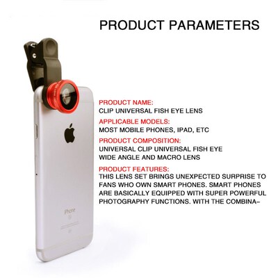 3in1 Fisheye Lens 0.67x Wide Angle Zoom Fisheye Magnifying G