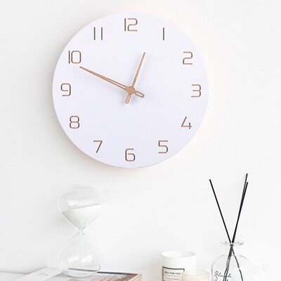 Nordic 3D Wooden Large Wall Clock Modern Design Home Decor B