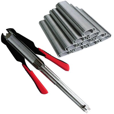 Hog Ring Pliers / 2500x C Clips Staples For Farm Animals Mes