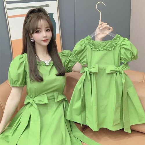 Summer Dress New Girls Skirt Side Waist Bow Tie Lace Up Bub